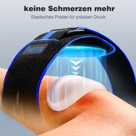 FREETOO Lightweight Elbow Brace Tennis Elbow Bandage, Elbow Bandages Men and Women for Strength Sports in the Gym, Tennis Elbow Cuff for Right and Left, Golfer's Elbow, Epicondylitis, Black/Blue