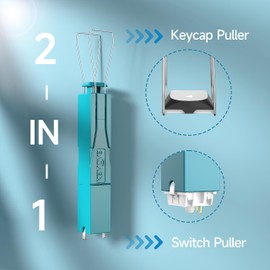 KEMOVE P10 2-in-1 Switch Puller Keycap Puller for Mechanical Keyboard, 304 Stainless Steel Key Switch Keycap Puller, Easily Remove and Replace Gaming Keyboard Switches and keycaps - Blue
