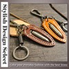 One Limitation AN051 Keychain, Keyring, Retro, Charm, Bullet, Leather, Men's,