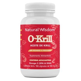 O-Krill Aceite de Krill Omega 3 EPA DHA Antioxidante Salud Cardiaca Memoria 180 capsulas| Astaxantina | Krill Oil Suplemento Alimenticio Natural Sin G