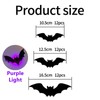 36-Piece LED 3D Halloween Bat Wall Decorations – Light-Up Flying