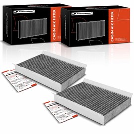 A-Premium - Filtro de aire de cabina de 2 piezas con carbón activado compatible con modelos Jeep, Dodge y Fiat - Compass 2017-2022, Renegade 2015-2023, Hornet 2023, 500L 2014-2020, 500X 2016-2023 -