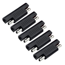 SAE Polarity Reverse Adapter Connector 2 Pin SAE Polarity Switching Adapter SAE Quick Disconnect Plug For SAE To SAE Extension Cable Solar Panel Automotive Battery Maintainer Power Charger (5 pack)