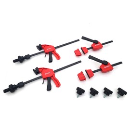 Taytools 12-Piece MFT Table Clamp Kit with 10” Vertical Clamps - Fits Tables or Workbenches with 20mm Dog Holes - Includes 2 Vertical Clamps, 2 Horizontal Clamps, 2 Bench Dogs and Locking Knobs