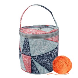 Knitting Bag, Storage Yarn Bag, Knitting Bag, Wool Storage Bag, Handmade Bag, Yarn Storage Bag for Wool and Knitting Accessories (Geometric Pattern)