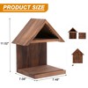 LETUBUYU Floating Bedside Wood Bookshelf, Triangle Book Page Holder, Wooden
