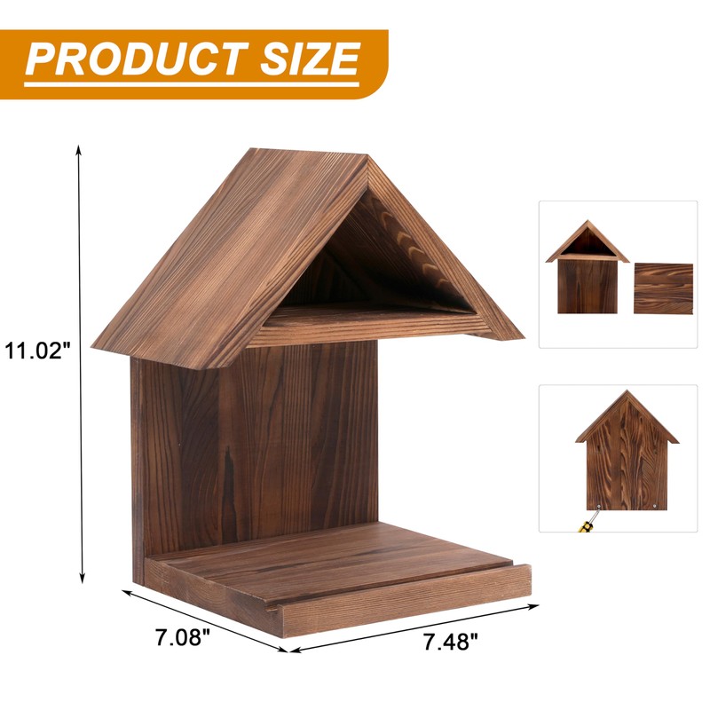 LETUBUYU Floating Bedside Wood Bookshelf, Triangle Book Page Holder, Wooden
