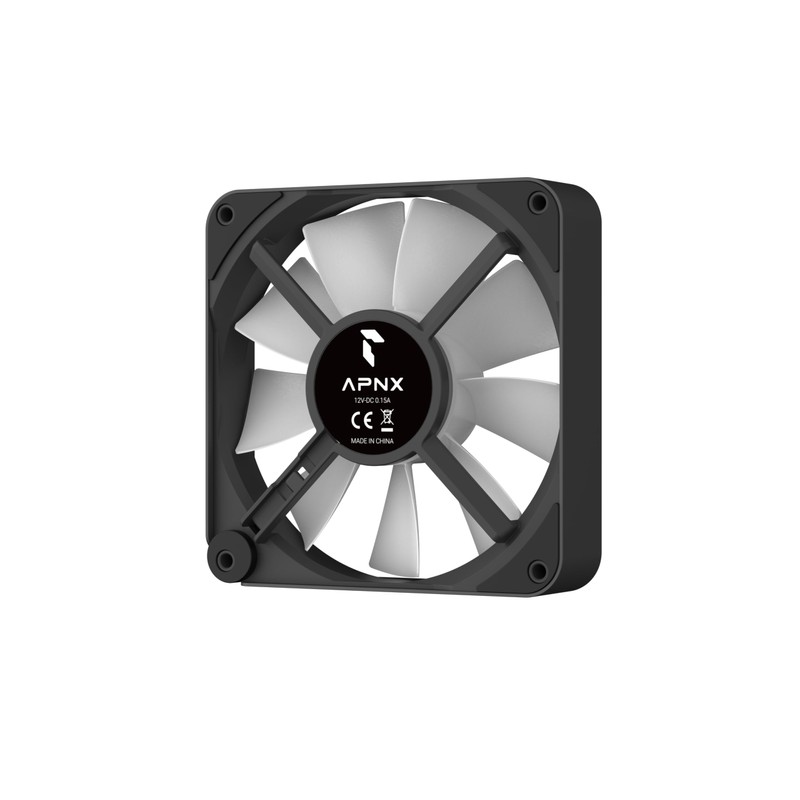APNX FP2 Black Performance ARGB Fan, 120mm, 30mm Frame Width,