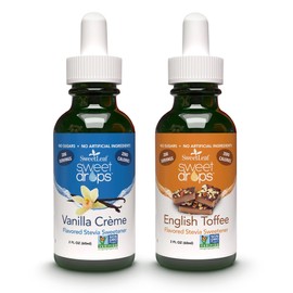 SweetLeaf Sweet Drops- Flavored Stevia Liquid Sweetener, Organic Stevia Extract, Zero Calorie, Gluten Free, Keto Friendly, Non GMO, Natural Flavor, Sugar Alternative- Variety Pack, 2 Fl Oz (Pack of 2)