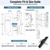 Teilmix Universal Aluminum Sliding Glass Door Handle, Fits Offset &