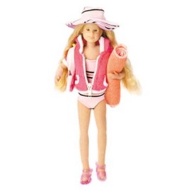 Only Hearts Taylor Angelique in Striped Swimsuit, Terry Cover & Hat