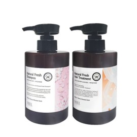 Miel Natural Fresh Hair 2 types (shampoo 500ml + treatment 500ml) Scalp & hair shine and elasticity care / 미엘 내추럴 프레쉬 헤어 2종 (샴푸500ml+트리트먼트500ml) 두피&모발 윤기탄력케어