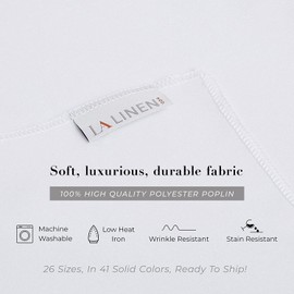 LA Linen Polyester Poplin Washable Rectangular Tablecloth, Stain and Wrinkle Resistant Table Cover 90x132, Fabric Table Cloth for Dinning, Kitchen, Party, Holiday 90 by 132-Inch, Yellow Dark