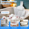 Extra Thick Petal-Shaped Bath Pillow for Head, Neck and Backrest,