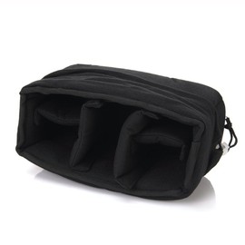 Yimidear Kamera Einsatz, Stoßfest Gepolsterte Kameratasche Faltbare Trennwand Schutztasche für Sony Canon Nikon DSLR erschossen oder Flash Light (Black)