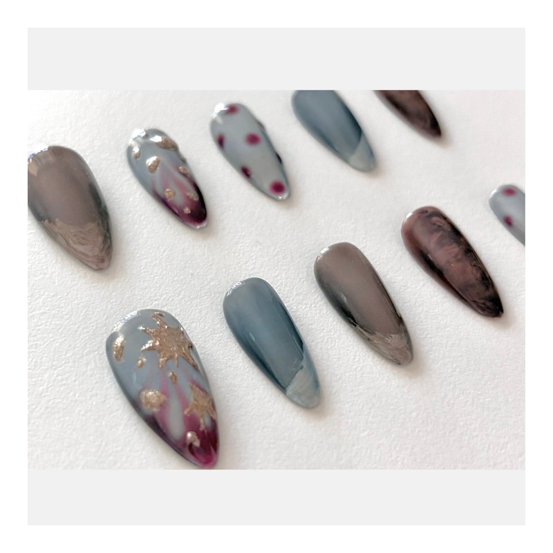 [Dawn] Handmade nail tips - Oval / [새벽 Dawn] 수제네일팁