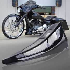 DRS Custom Vivid Black Chin Spoiler Scoop For Harley Road King Street Electra Glide