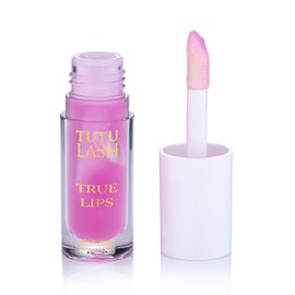 TRUE LIPS Instant Lip Plumper Lip Gloss Lip Plumping Lip Oil Tingling Hydrating Moisturising Repairs Chapped Lips Natural Ingredients Lip Serum Plump Lips Vitamin E Vegan TUTU LASH (Pink)