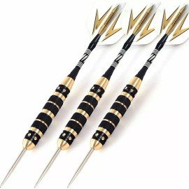 CUESOUL 20/23/26 Grams Steel Tip Darts - Black Coating Brass Barrels - 20g