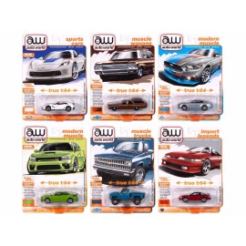 DCD Auto World 2024 Premium 6-Piece 1/64 Scale Diecast Model Car Set Release 3 by Auto World