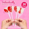 4E's Novelty 38 Pack Heart Shaped Lollipops, Strawberry and Cream