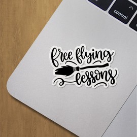 Decal Stickers of Free Flying Lessons Premium Indoor (No Waterproof) Vinyl Decal Stickers for Laptop Phone Accessory Helmet Car Window Mug Tuber Cup Door Wall Decoration ANDVER3c3291aBL