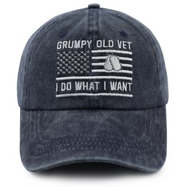 Army Gifts for Men, Funny Grumpy Old Vet Hats, Military Veteran Baseball Cap, Christmas Father's Day Birthday Decorations for Dad Papa Grandpa Uncle