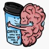 Coffee- Brain Dead Bumper Sticker Vinyl Decal 5 inches