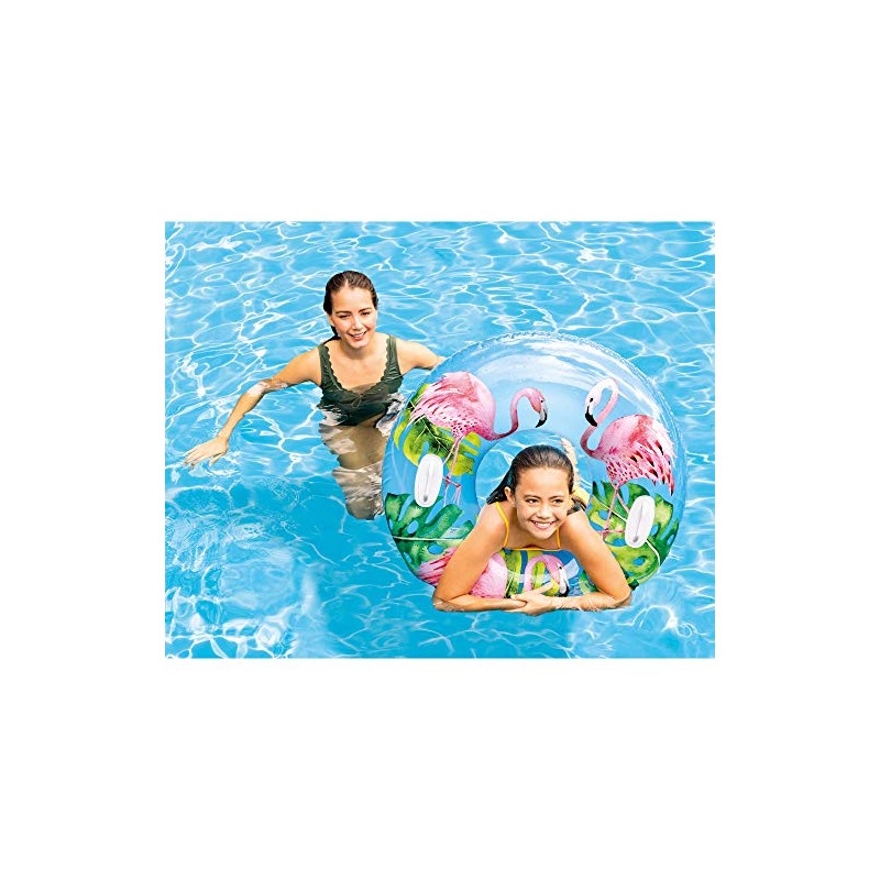 Intex - Tubo transparente de 38 pulgadas con asas