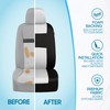 BDK PolyPro Car Seat Covers Full Set in White/Black –