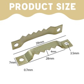 24 Stück Bilderrahmen Halter Zackenaufhänger Für Bilder Sägezahn Bildaufhänger Befestigungen Für Bilder Aufhänger Bilderrahmen Mit 48Pcs Schrauben Für Hängende Bilder Bilderrahmen Uhren (Gold)