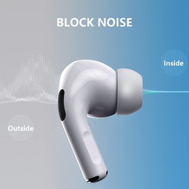 Zotech Replacement Ear Tips for AirPods Pro 1st & 2nd Gen Silicon Ear Buds Tips with Storage Box (6 Pair, White)