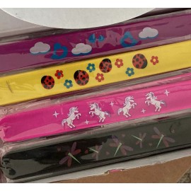 Unbranded Slap Bracelets for Kids Boys Girls 12 Pieces Pack - Silicone Wristbands