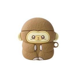 Wireless Charging Earphone Case Compatible with Airpods 4, Cute Animal Monkey Design Soft Silicone Full Body Protective Skin Cover, Kids Girls Women Cartoon Earbuds Accessories