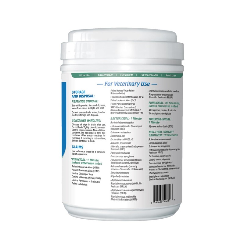 REScue One-Step Disinfectant Cleaner & Deodorizer Wipes for Vet Use