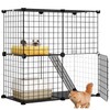 YITAHOME 2 Tier Large Indoor Cat Cage Crate, DIY Pet