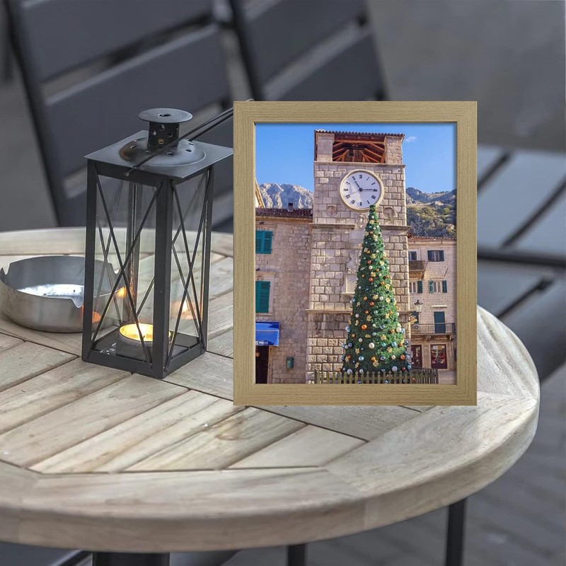 SESEAT 8x10 Picture Frame Natural Woodgrain, Display Pictures for Wall
