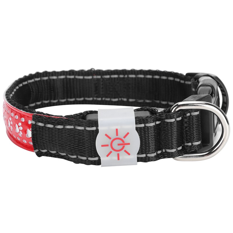 LED Pet Adjustable Collar USB Rechargeable Soft Dog Lighting Night