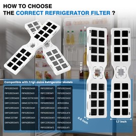 FRGPAAF2. Refrigerator Air Filter Replacement for Frigidaire PureAir. AF-2 Filter, Compatible with Frigidaire. Gallery FRFC2323AS FRFG2323AF FRFC232LAF FRFC233LAF by NISHCON, 4 Pack