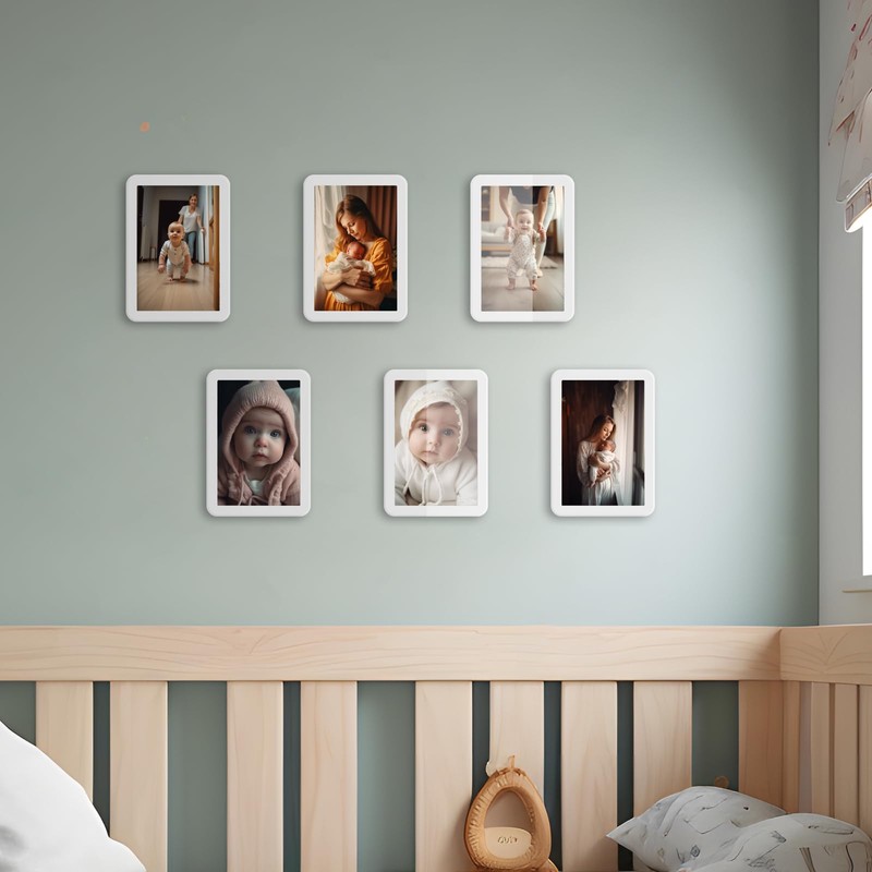 Bluesun 4x6 picture frame white, picture frames glass, hanging picture