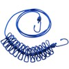 TRIXES Blue Long Compact Flexible 12 Peg Travel Washing Line