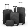 Udorich Travel in Style with 4-Piece Suitcase Set, Classic Black