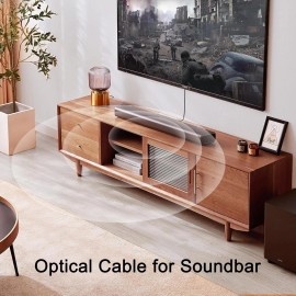 DteeDck Optical Audio Cable 25ft Toslink SPDIF Fiber Optic Cord