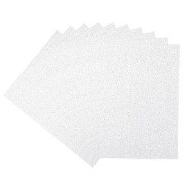 PATIKIL 8.5x11" Glitters Cardstock, 10Sheets A4 250GSM Sparkling Thick No-Shed Shimmer Glitters Paper for Scrapbook Card Making DIY Crafts Project Party Decorations, Silver