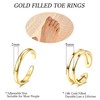Morfetto 14K Gold Filled Toe Rings for Women Simple Open