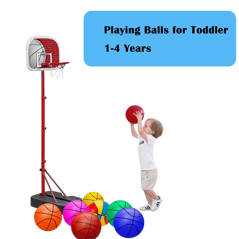 ABAJI Mini Basketballs Red 2 PCS 5" Set with Random
