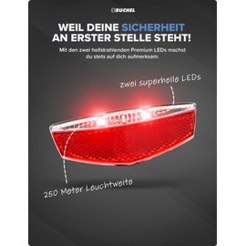 Büchel, Tivoli, LED luggage carrier tail light with parking light function, black, 50752