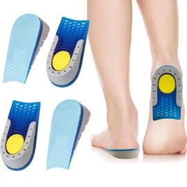 Fersensporn Einlagen 2 Paare Fersenkissen, Einlagen Fersensporn Herren damen, Achillessehne Einlagen Orthopädische Geleinlagen, Fersenkeil Fersenanhebung 35mm zur Linderung von Plantarfasziitis