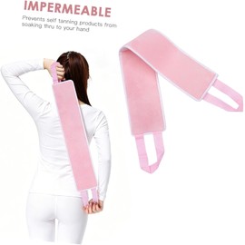 Alipis Aplicador de Loción Espalda de Fibra Rosa Banda para Alcanzar Zonas Difíciles y Evitar Manos Manchadas, Adecuado para Autobronceado