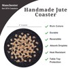 Manchester Premium Jute Braided Coaster by Homespice 4" (Set of